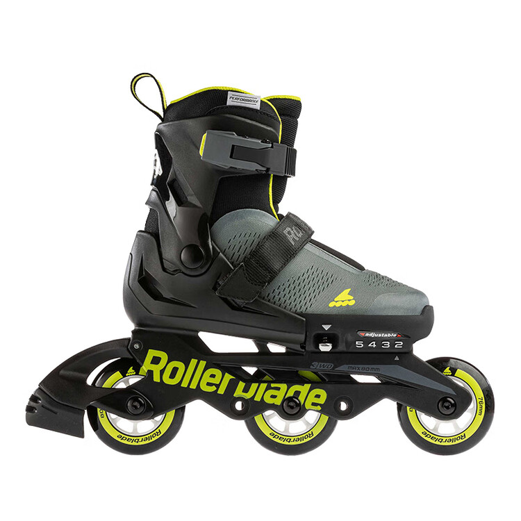 

RollerBlade Детские роликовые коньки для начинающих, мальчиковые, с регулируемыми колесами, комплект, цвет дымчато-серый/светло-зеленый, размер S (28-32 см)