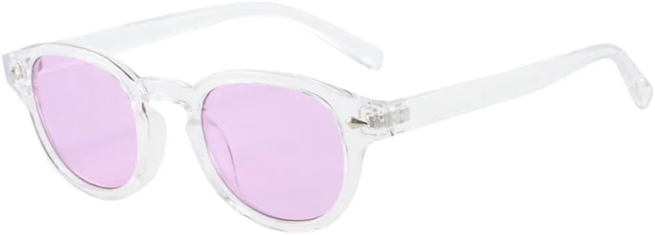 

Мужские солнцезащитные очки овальной формы с заклепками, прозрачные градиентные линзы, защита от ультрафиолета UV400 для женщин UYPTK, Transparent Purple