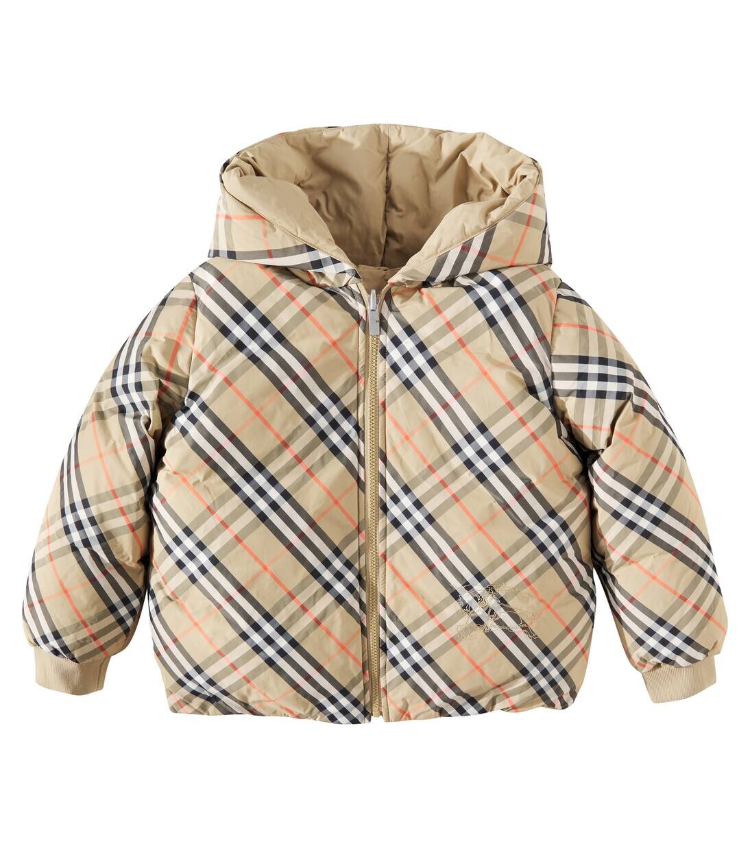 

Двусторонний пуховик Burberry Check Burberry Kids, цвет sand ip check