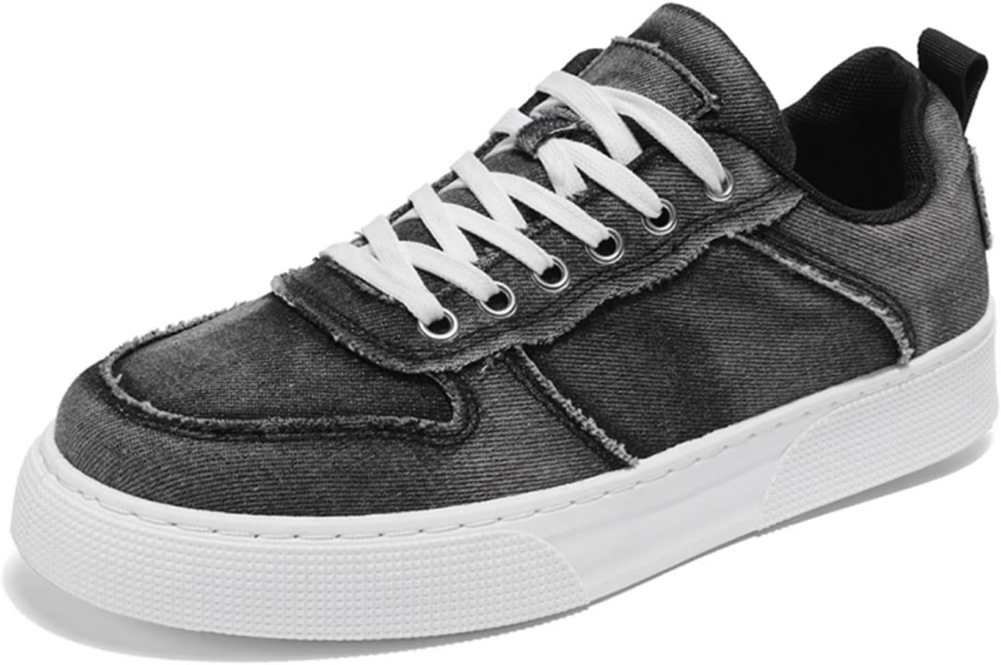 

Мужские джинсовые низкие кеды в винтажном стиле, повседневные туфли на шнуровке с белыми шнурками, с противоскользящей резиновой подошвой, дышащие, для ежедневной носки Kelibasi