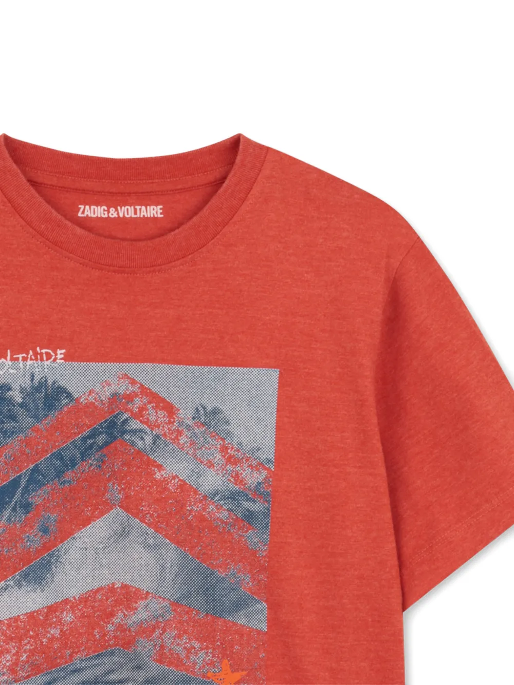 Футболка с принтом Zadig & Voltaire Kids, красный — фото 3