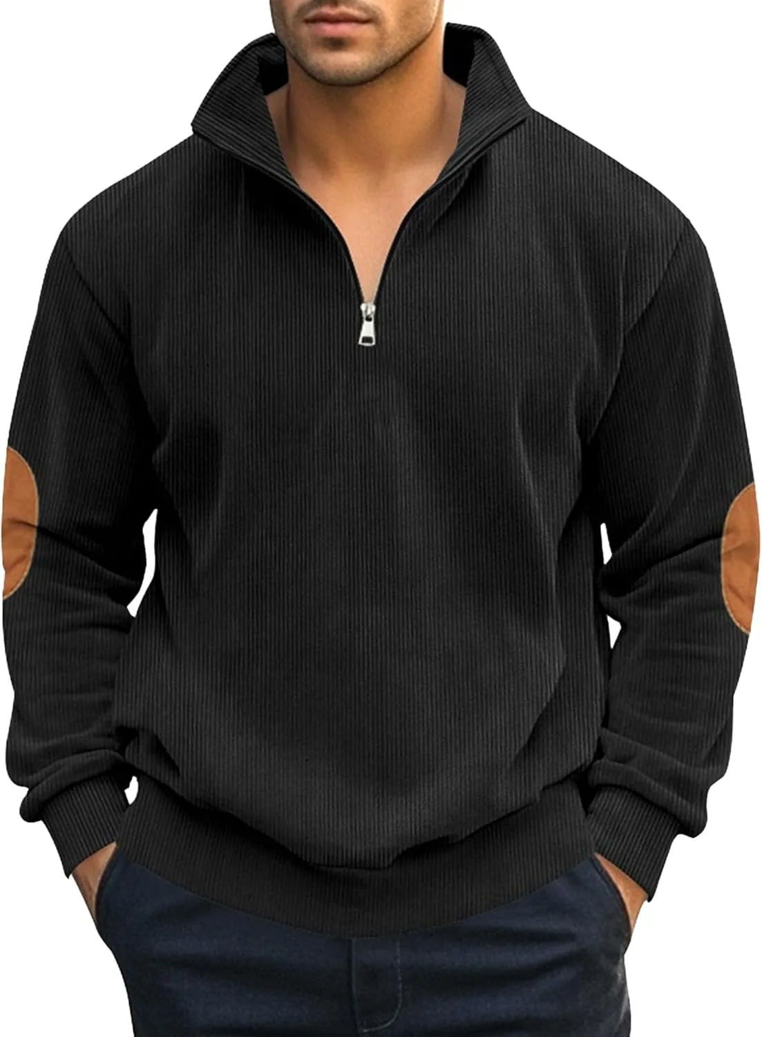 

Свитер для мужчин Slim Fit с воротником-поло и 1/4 молнией