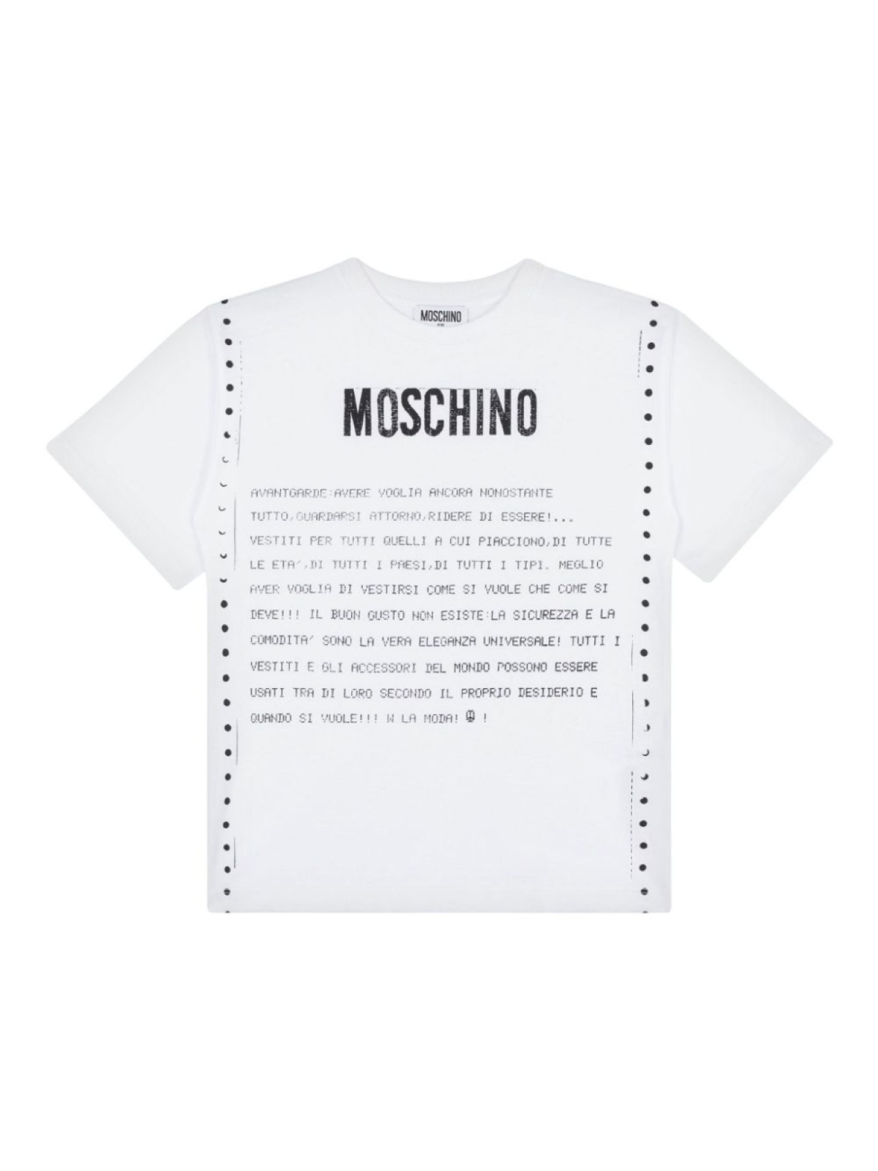 

Moschino Kids футболка с принтом, белый