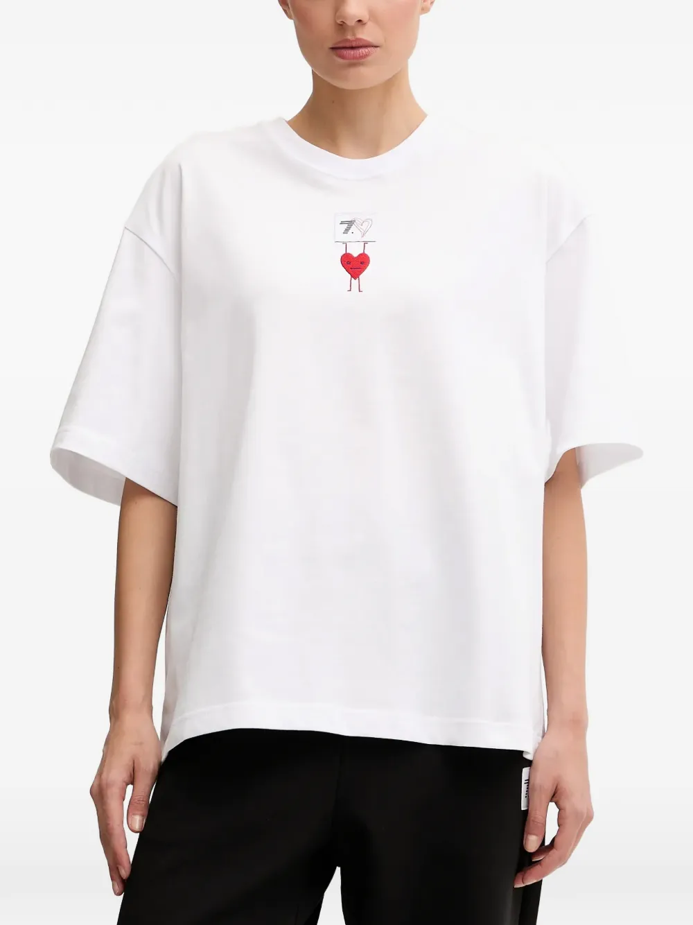 

Футболка с графичным принтом Ea7 Emporio Armani, белый