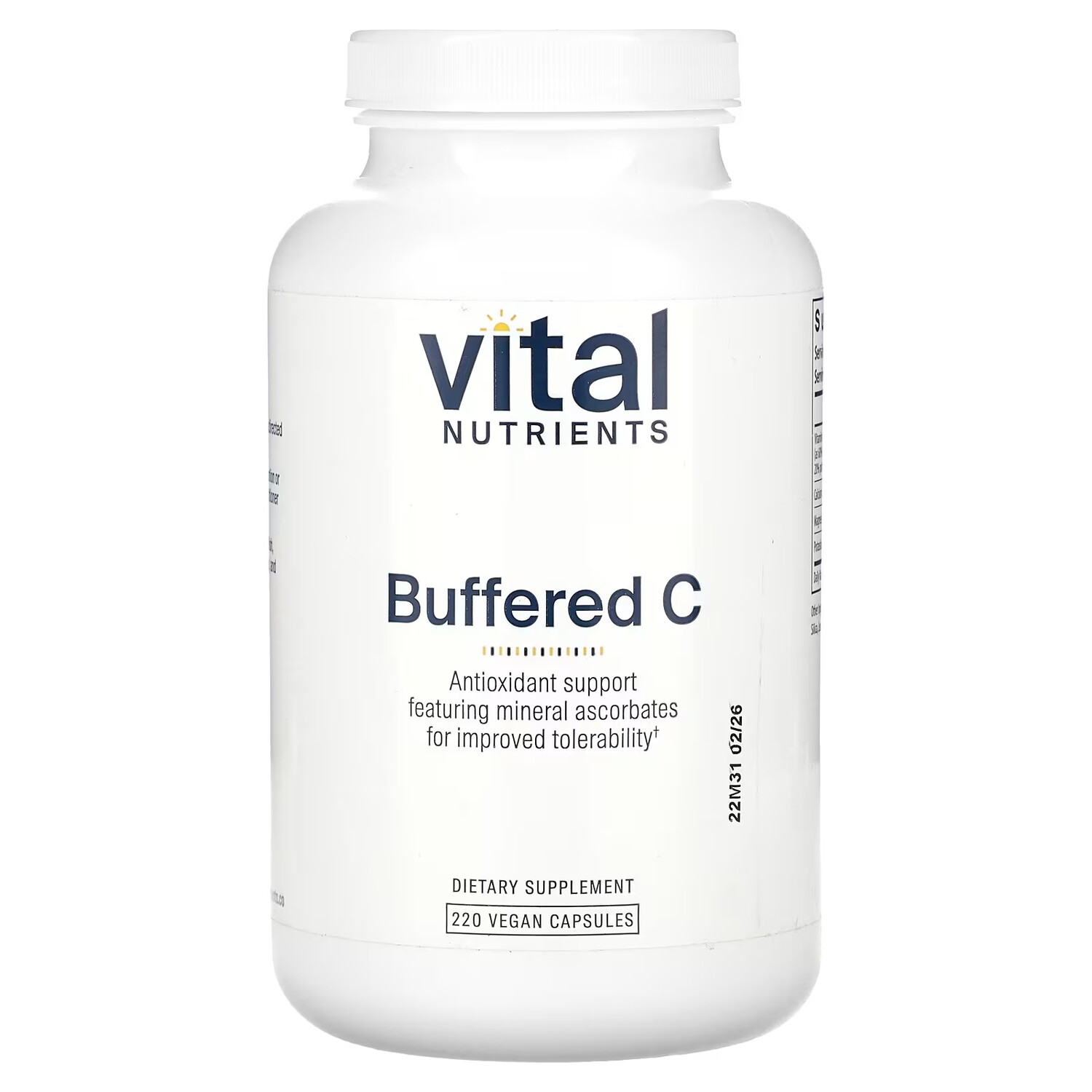 

Витамин C Vital Nutrients Buffered, 220 капсул