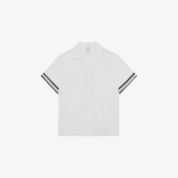 

Рубашка Reiss x Ché Valbonne с полосатыми манжетами, белый