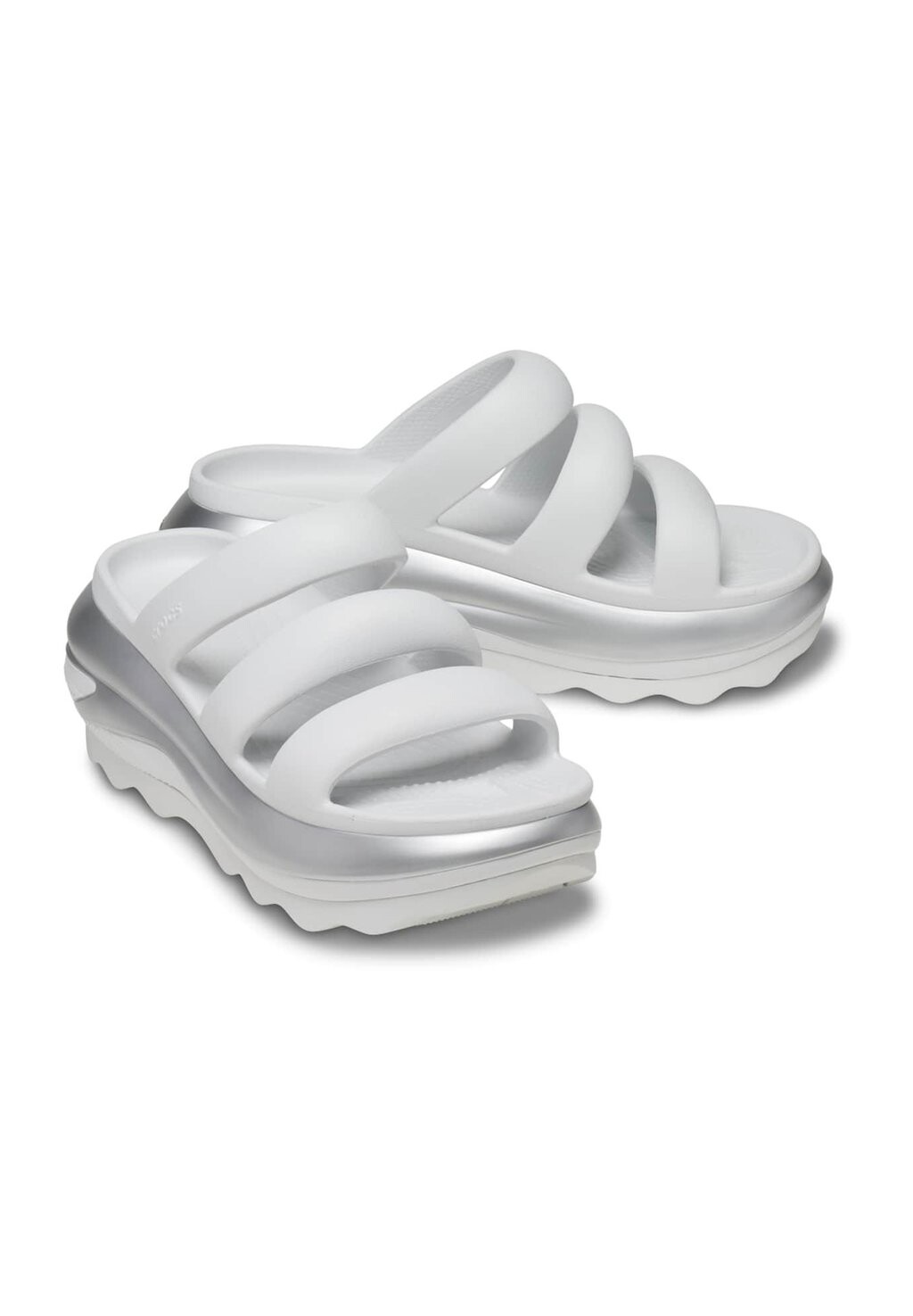 

Мюли MEGA CRUSH METALLIC TRIPLE STRAP Crocs, серебристый