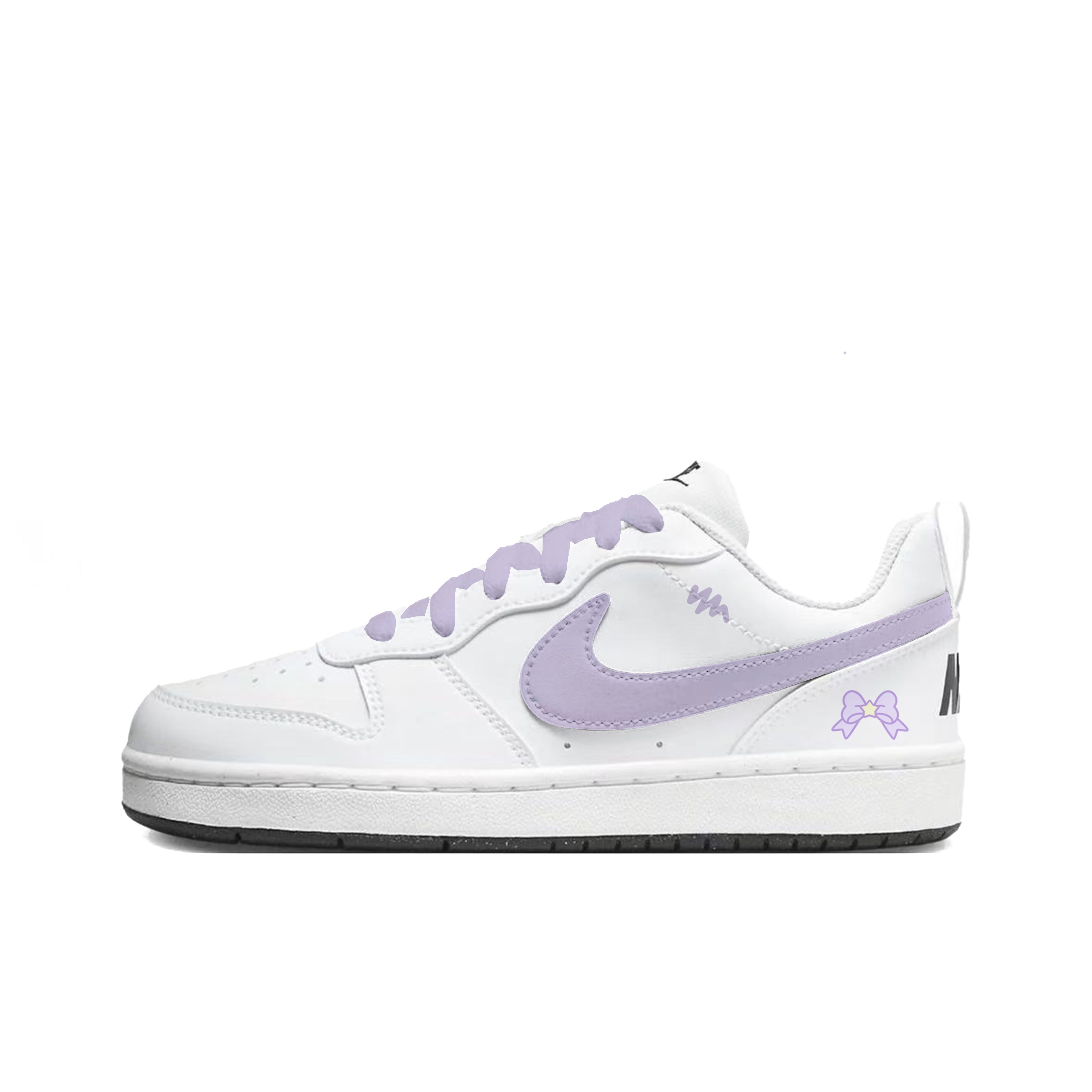 

Nike Кроссовки для скейтбординга Court Borough Taro Purple Bowknot Abrasion Resistant Low top для детей и подростков, фиолетовые
