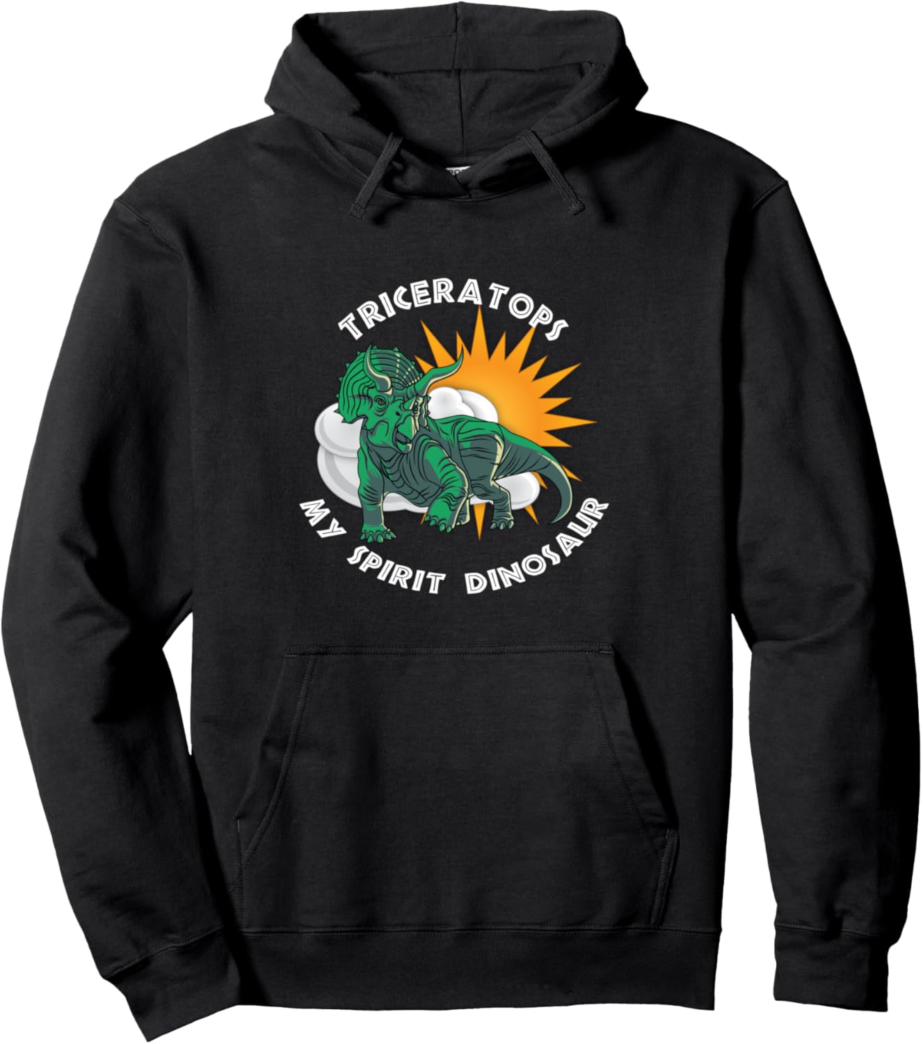 

Худи с дизайном динозавра Трицератопс My Spirit Terra Fossil Dinosaurs, черный
