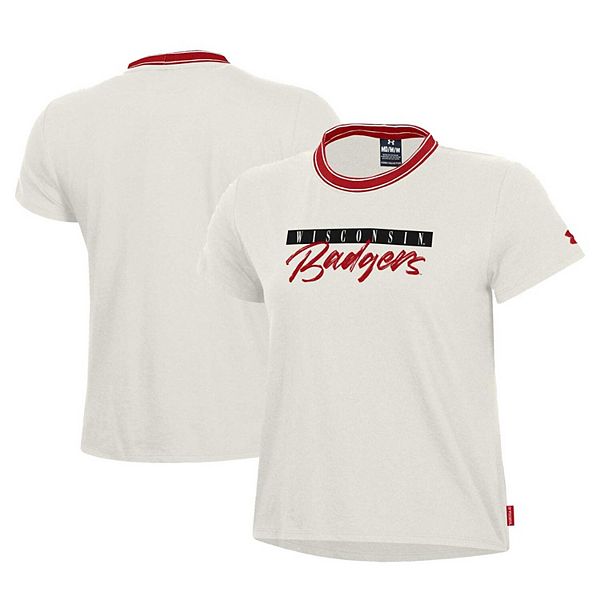 

Женская белая футболка wisconsin badgers iconic Under Armour, Белый, Женская белая футболка wisconsin badgers iconic Under Armour