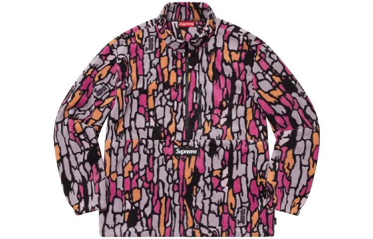 Полартек полу-зип худи FW21 Supreme, Inulin Wood Grain
