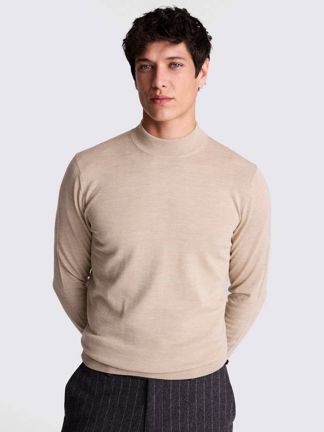 

Свитер с высоким воротником из смесовой шерсти мериноса Cerise Moss, Camel