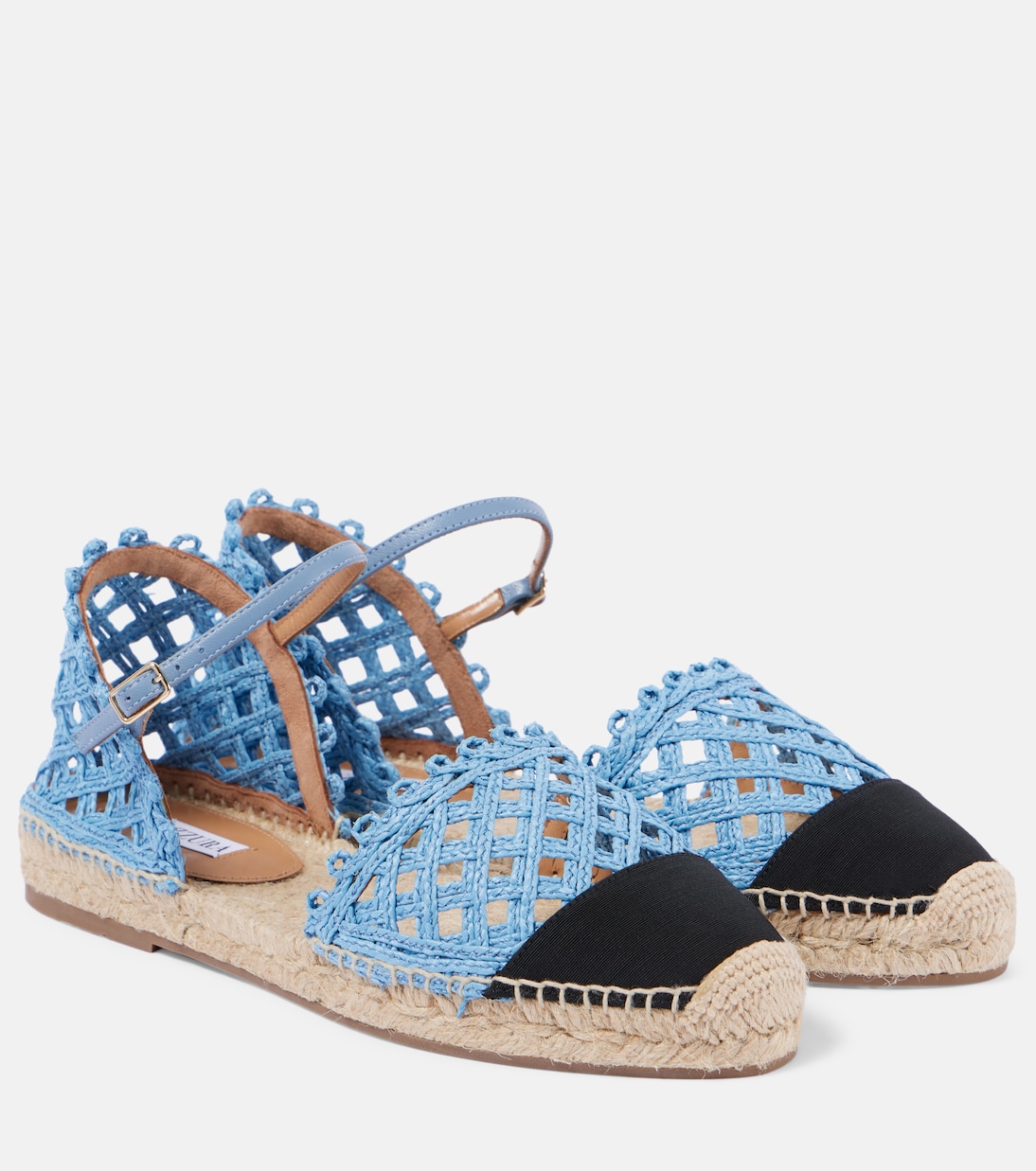 Сандалии-эспадрильи из рафии Sunburst Aquazzura, Jeans