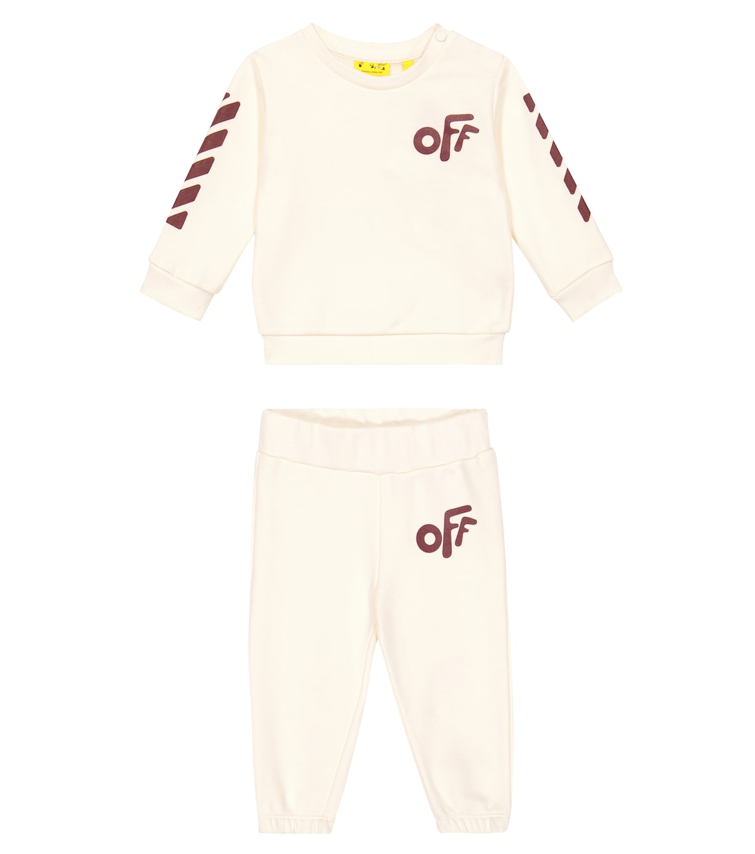 

Комплект из хлопковой толстовки и штанов с логотипом для малышей Off-White Kids, Off White Burgundy