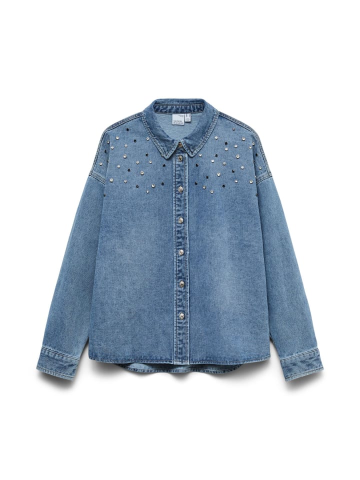 

Рубашка Vero Moda, Средне-синий деним