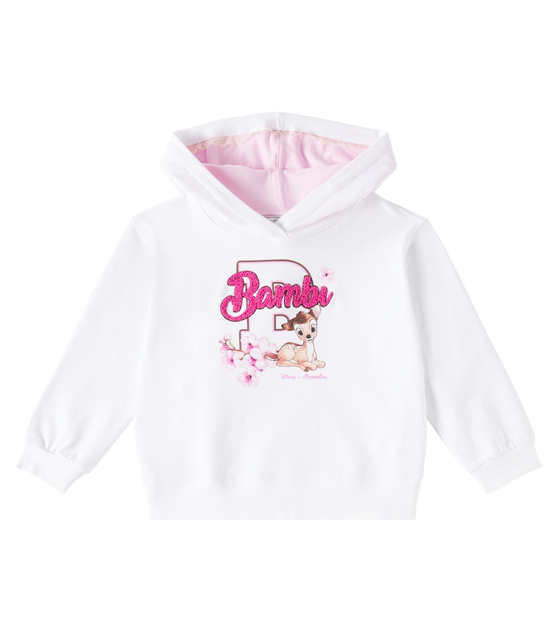 

Толстовка из смесовой хлопковой ткани Monnalisa, Bianco