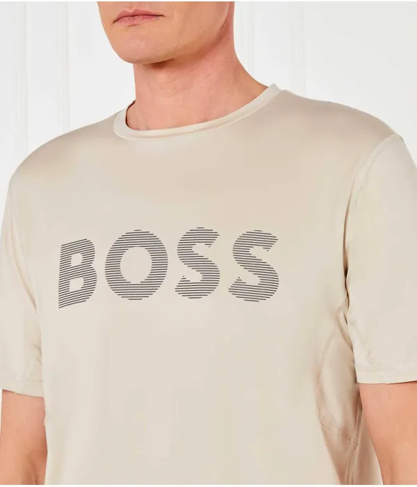 Футболка Active Tee Slim fit Boss Green, бежевый — фото 4