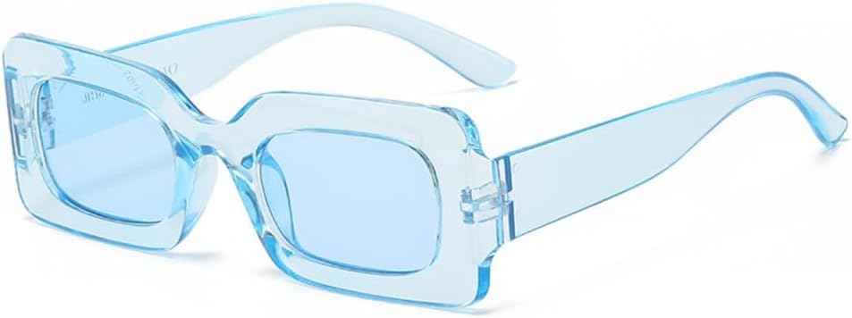 

Модные солнцезащитные очки в розовой прямоугольной оправе для женщин в стиле ретро-панк, летние солнцезащитные очки, женские очки с защитой от УФ-излучения UV400 MTZJH, Blue Blue