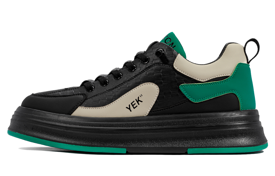 

Мужские скейтерские кеды Low Top YEARCON, черный/травяной зеленый