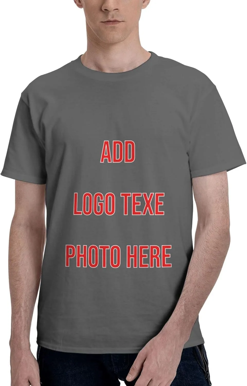 

Футболка с нанесением текста и логотипа