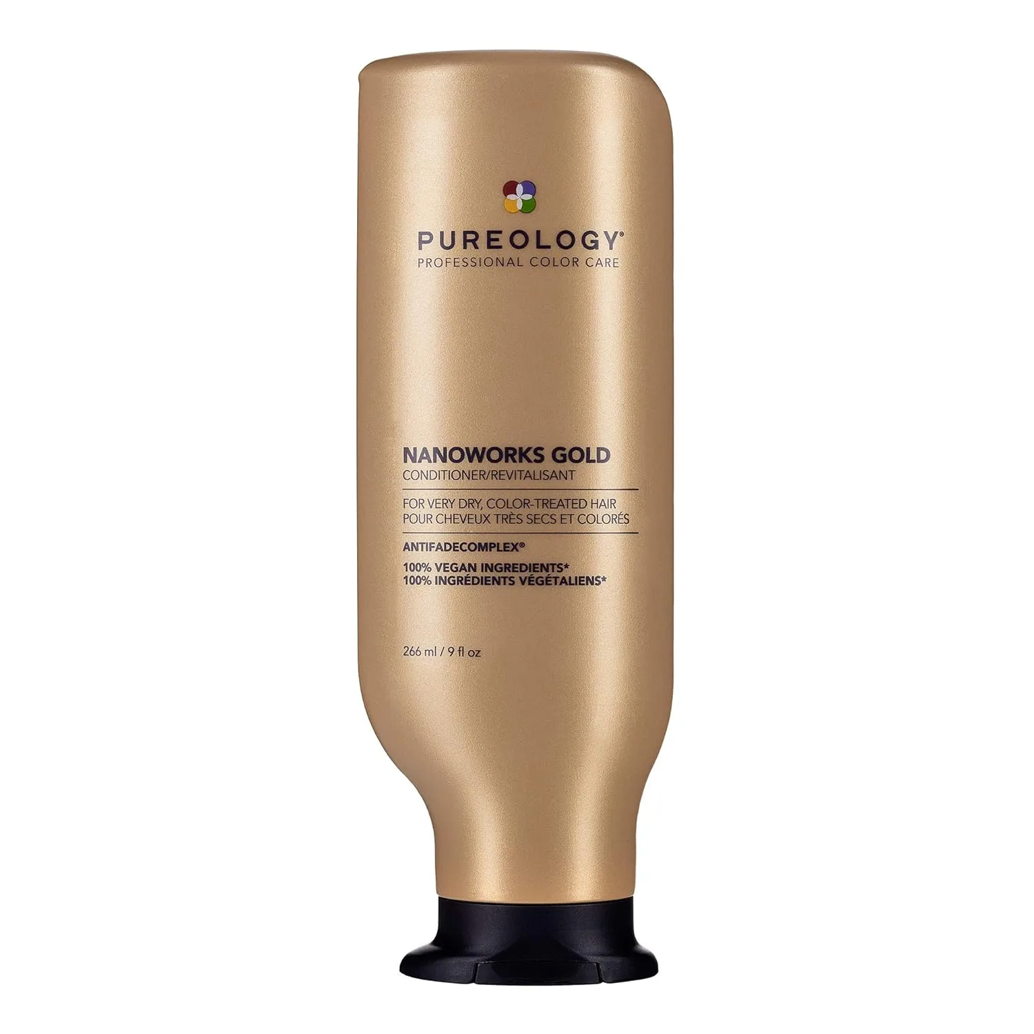 Кондиционер Pureology Nanoworks Gold - для очень сухих и окрашенных волос, восстанавливает и укрепляет волосы, не содержит сульфатов и подходит для веганов. 266 мл (.), Gold