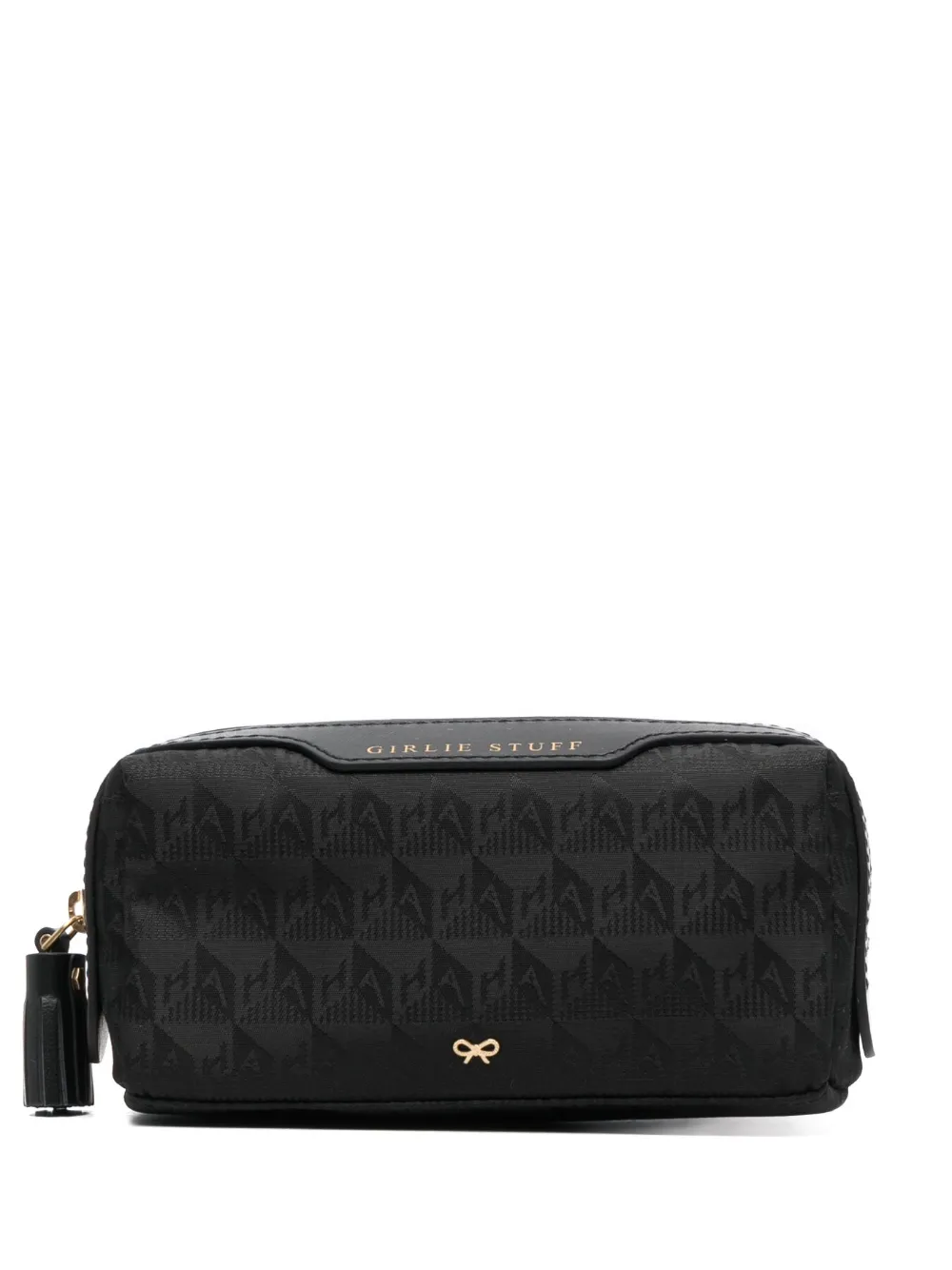 

Косметичка с жаккардовым логотипом Anya Hindmarch, черный