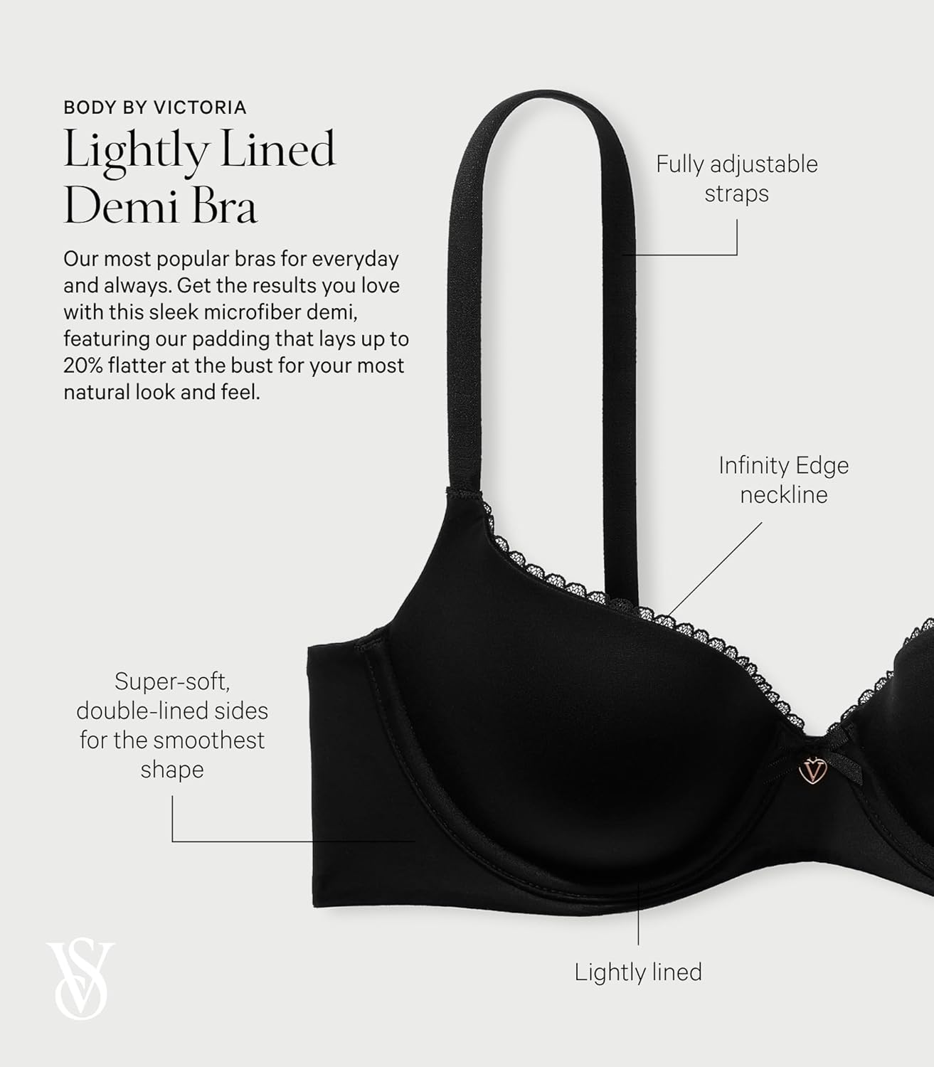 Бюстгальтер Victoria's Body by Victoria с легкой подкладкой и футболкой Victoria's Secret, Toasted Sugar Smooth — фото 4