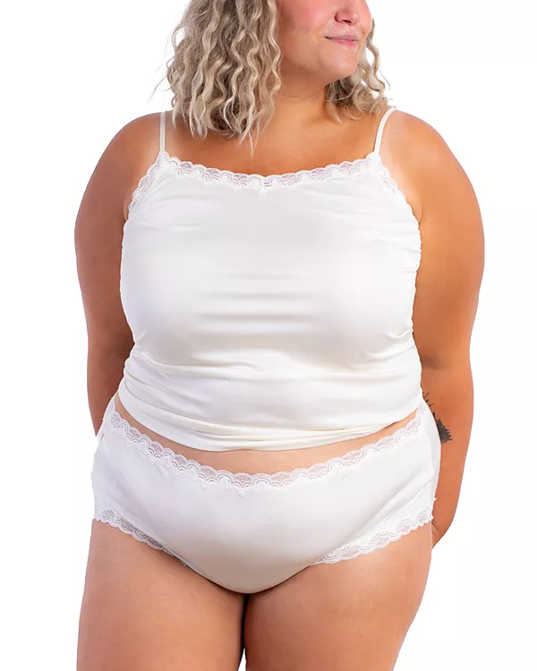 

Шелковая майка с кружевной отделкой Uwila Warrior, белый