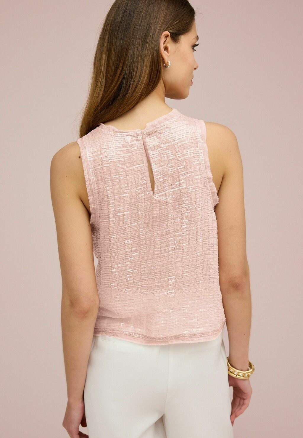 

Блуза SLEEVELESS SEQUIN REGULAR FIT Next, розовый