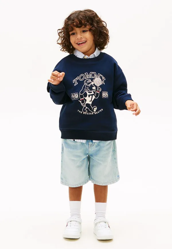 Толстовка с графическим логотипом из махровой ткани Tommy Hilfiger, Dark Night Navy — фото 2