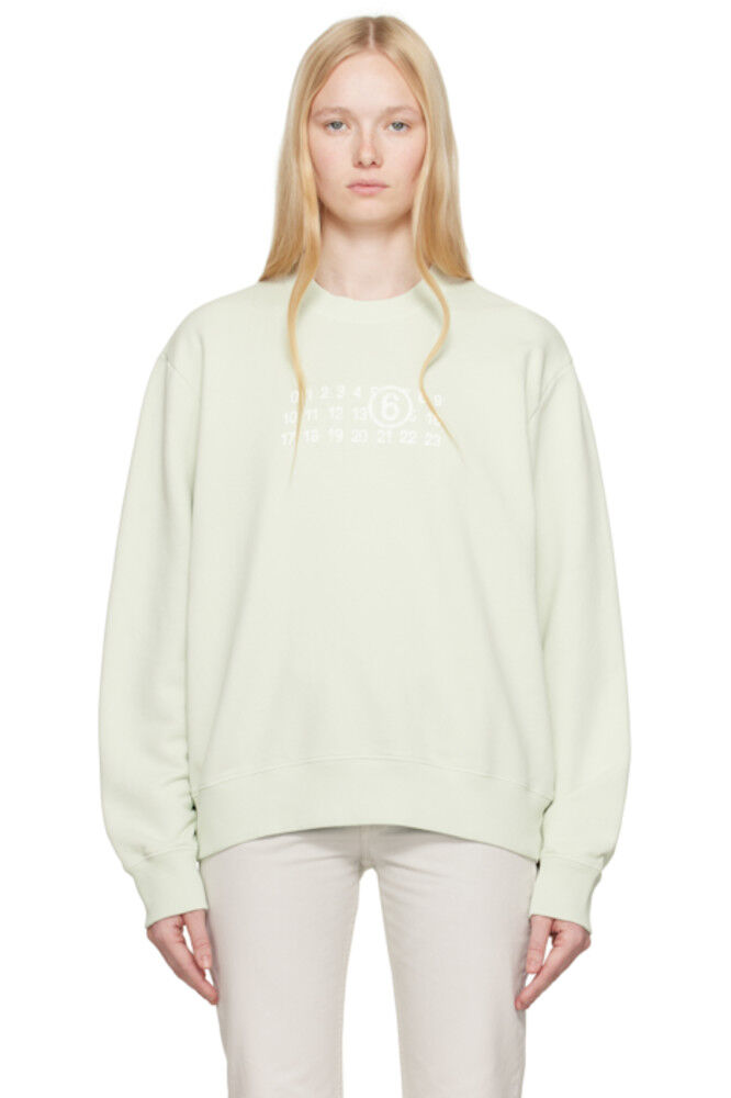 

Зеленый свитшот с цифрами MM6 Maison Margiela