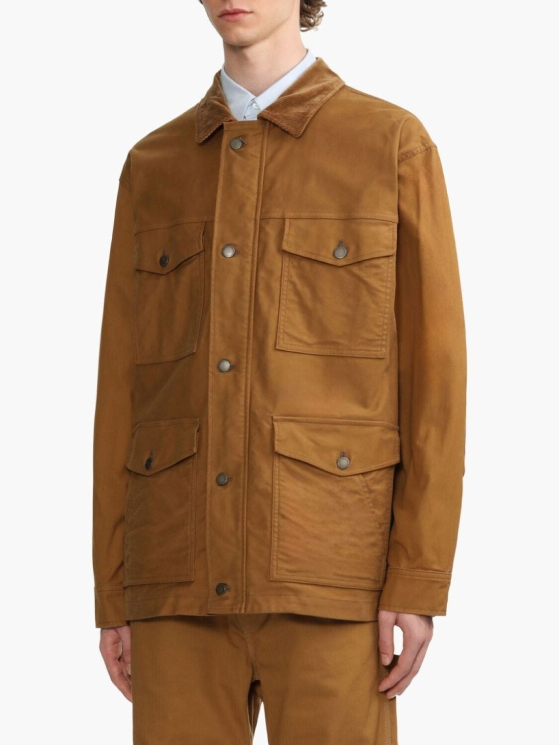 Comme des Garçons Homme куртка с нашивками на локтях, коричневый — фото 3