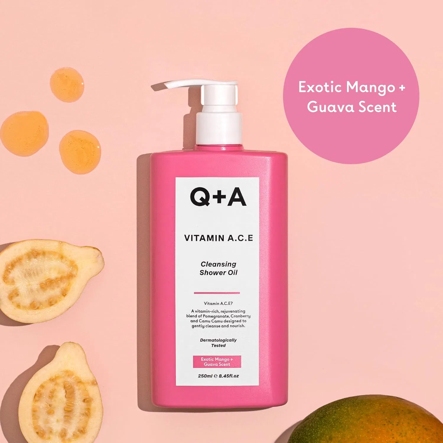 Масло для душа Q+A Vitamin A.C.E. Cleansing Shower Oil ‎Q+A — фото 4