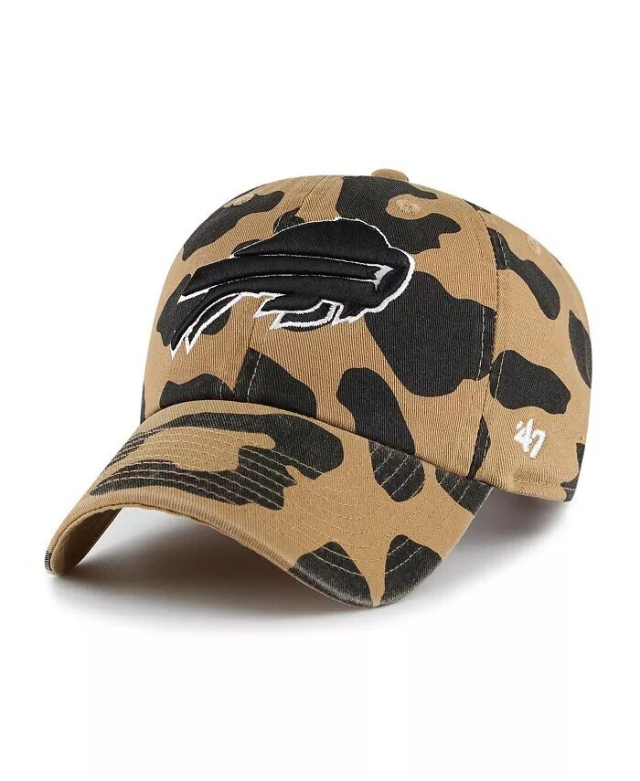 

Женская светло-коричневая регулируемая шляпа Buffalo Bills Rosette Clean Up '47 Brand, бежевый