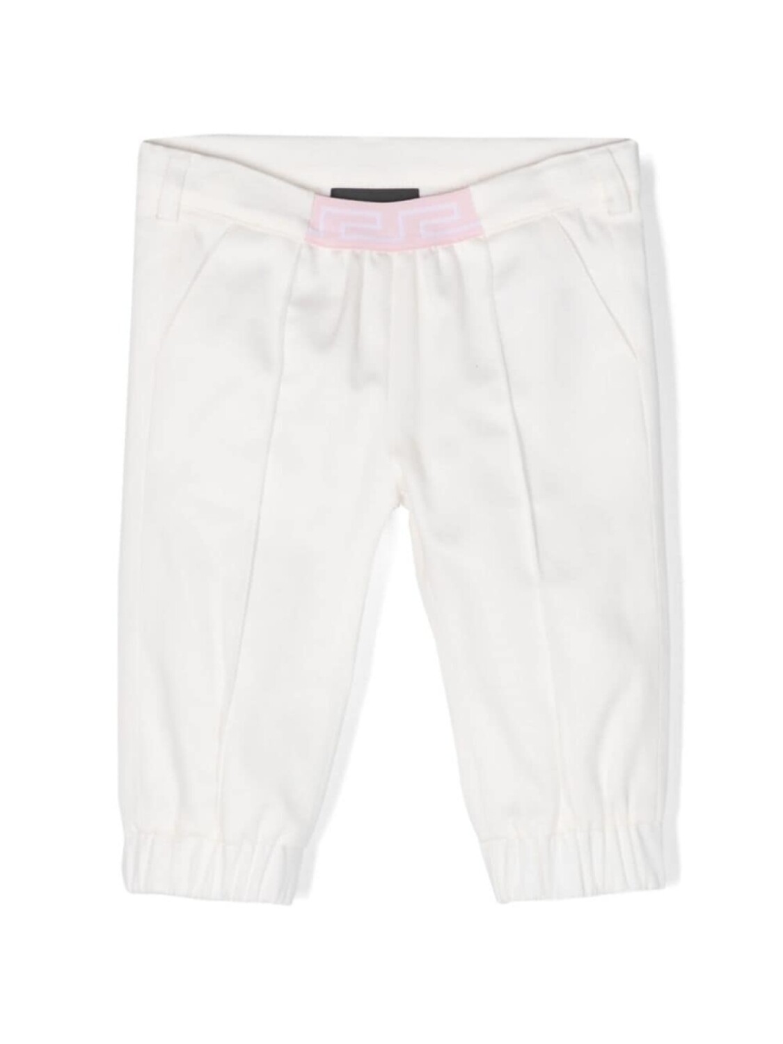 

Versace Kids зауженные брюки с узором Greca на поясе, белый