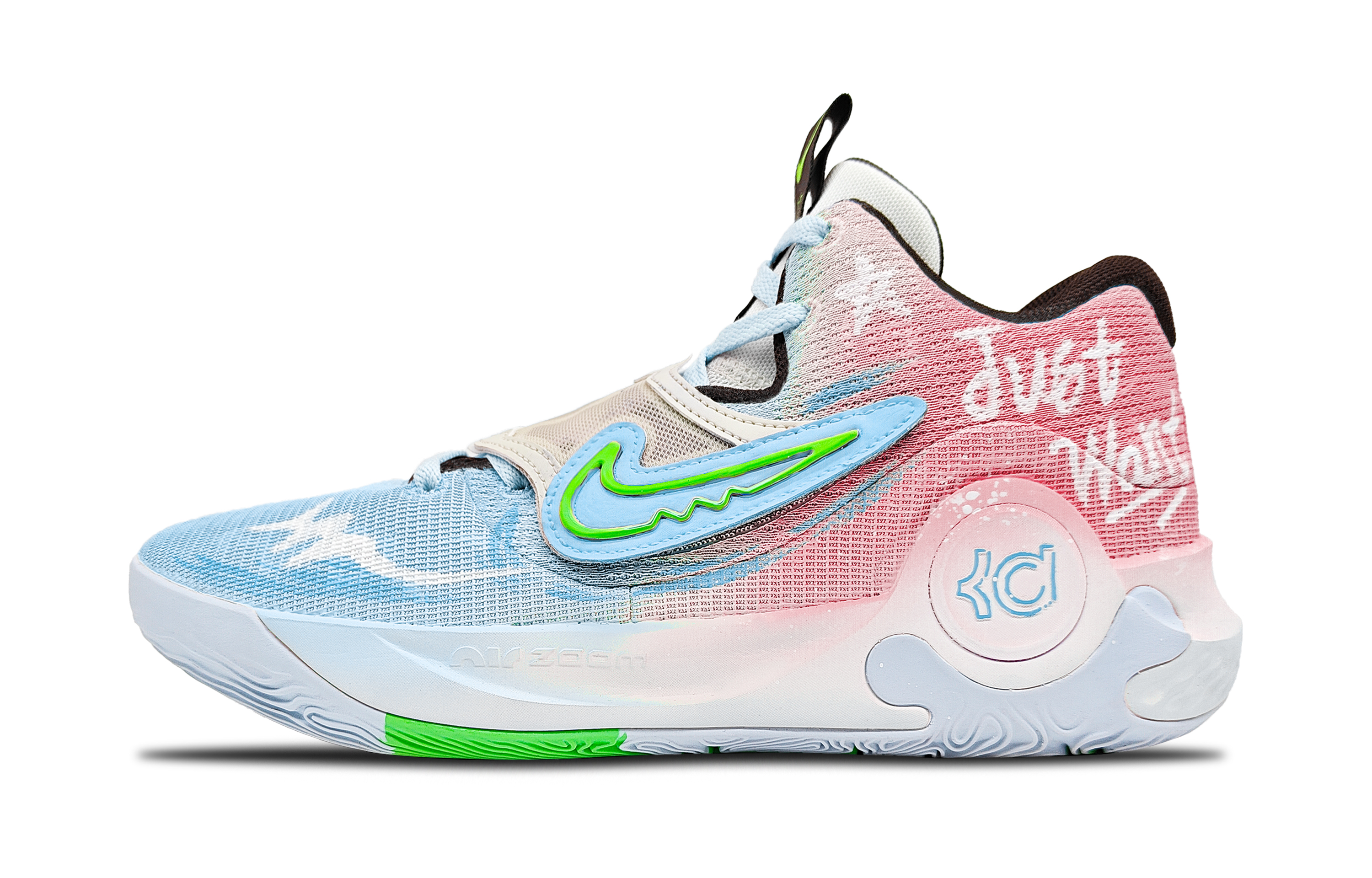 

Nike Баскетбольные кроссовки KD Trey 5 X Dream Blue Pink с противоскользящим износостойким низким верхом, мужские, сине-розовые