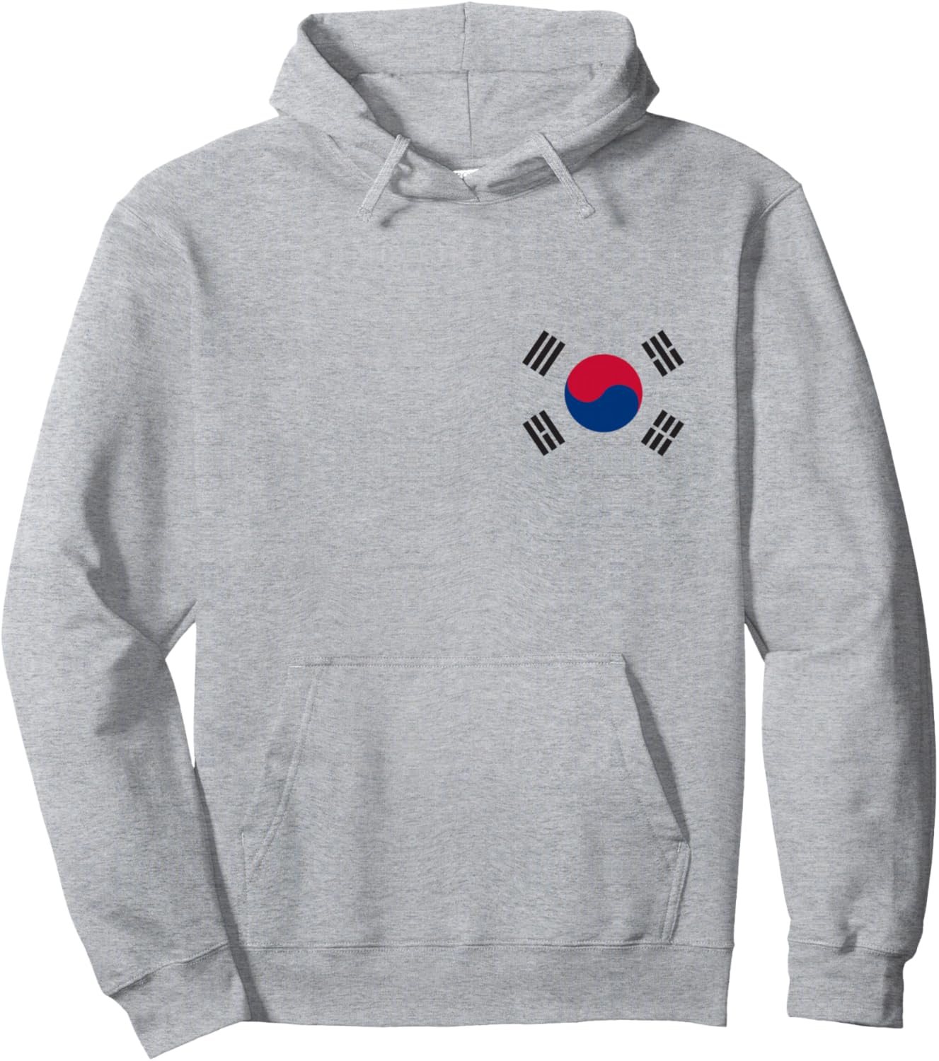 

Минималистичная толстовка с изображением флага Южной Кореи, серая Cute Love South Korea Hangul Kdrama Apparel Tee