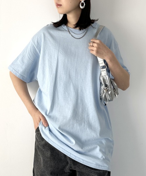 

Футболка с коротким рукавом, однотонная, с круглым вырезом, свободного кроя, 100% ультрахлопок, 178 г GILDAN, светло-голубой