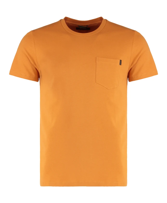 

Хлопковая футболка с передним карманом Moorer, оранжевый