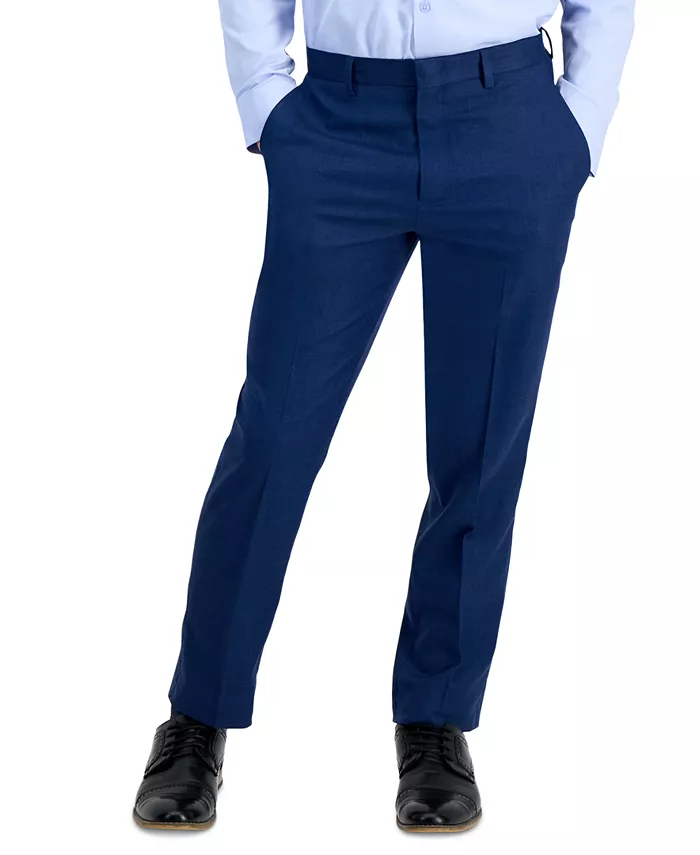 Брюки костюмные Sharkskin для старших мальчиков B By Brooks Brothers, синий — фото 2