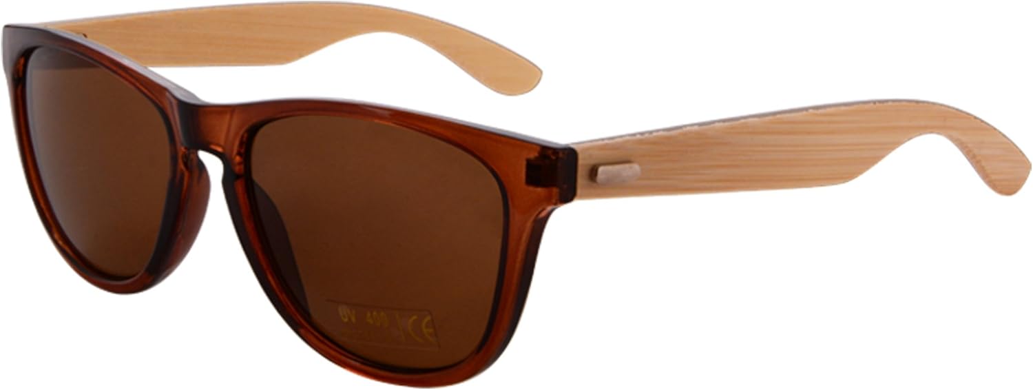 

Солнцезащитные очки SHINU для женщин, поляризованные, с защитой от УФ-излучения, деревянные солнцезащитные очки для мужчин, винтажные бамбуковые солнцезащитные очки - Z6100, Transparent Brown-bamboo Nature