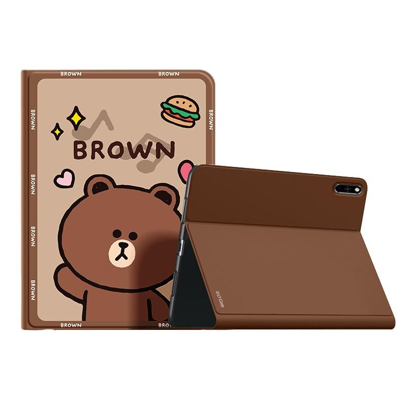 

Super Mouse Плоский защитный чехол, Caramel Brown Heart Brown Bear