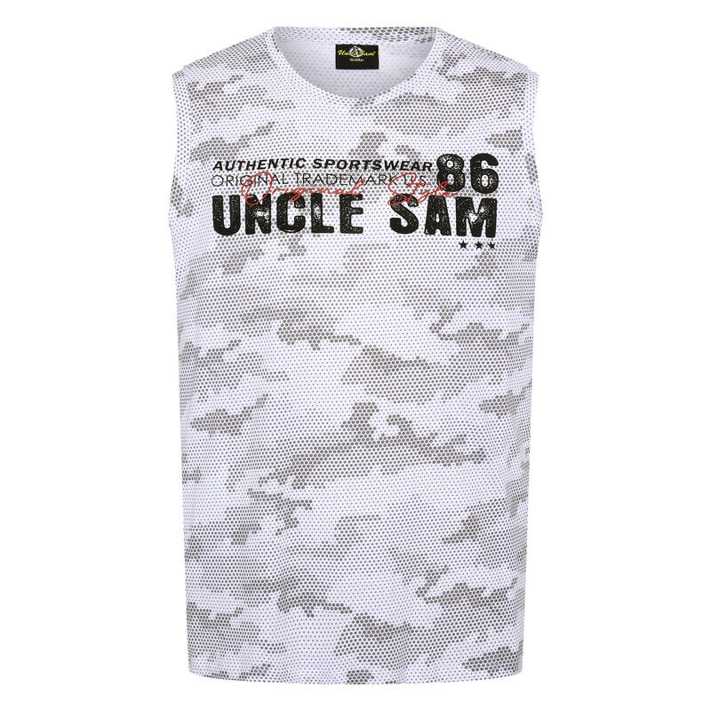 

Майка с принтом этикетки UNCLE SAM, цвет weiss