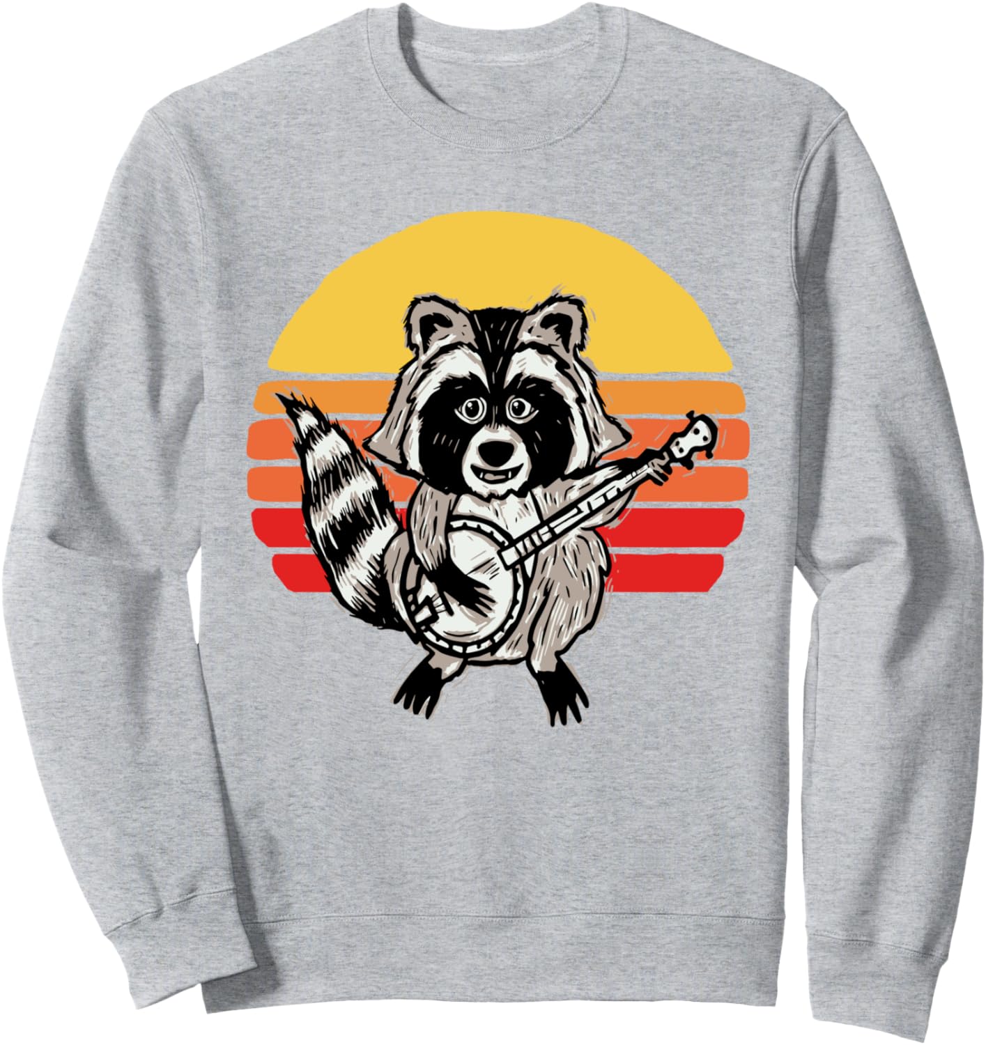

Забавная толстовка с изображением енота, играющего на банджо, в винтажном стиле 80-х, закат Bluegrassgarage - Bluegrass Music Vintage Fan Tees, серый