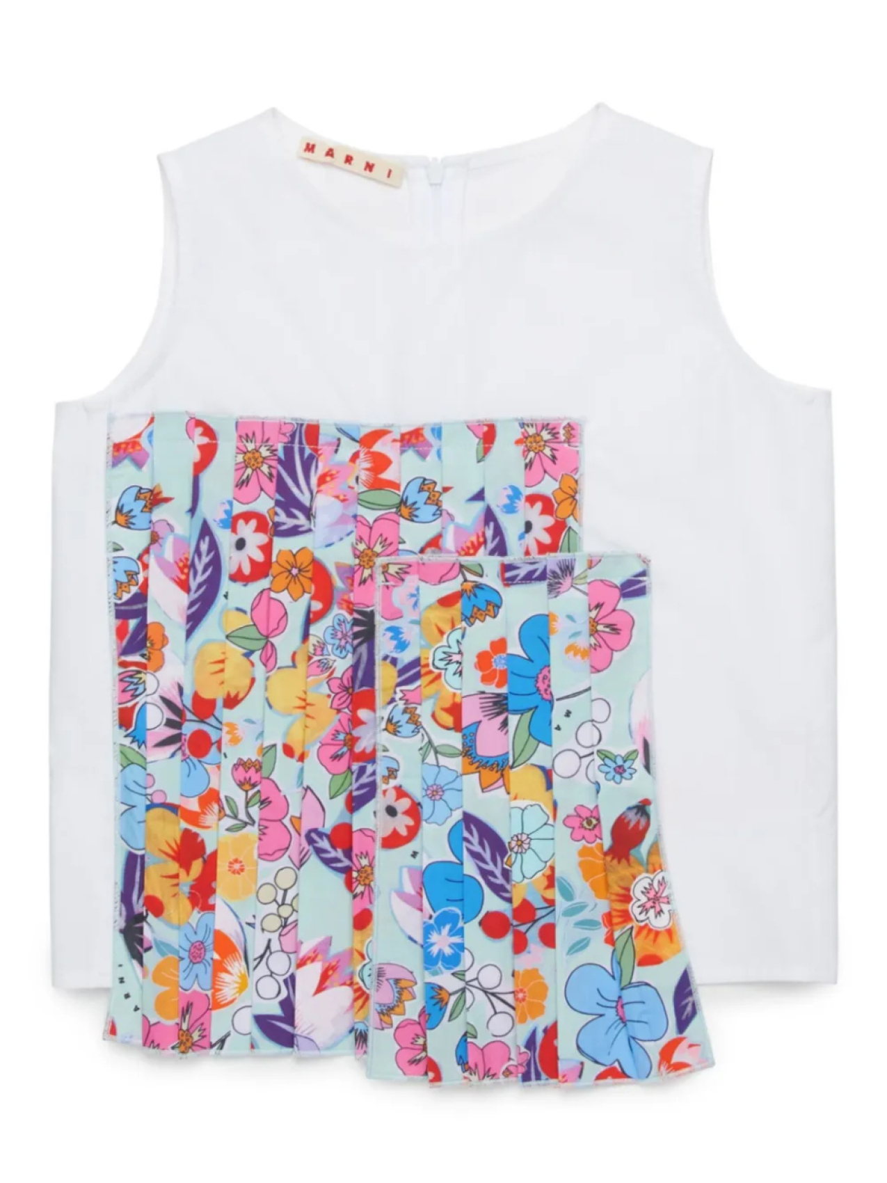 

Майка Marni Kids с праздничным принтом, белый
