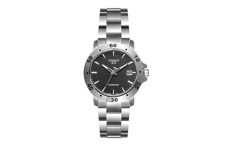 

TISSOT Часы V8 Automatic Mechanical Movement Men's Watch Watch 42.5mm Black Dial T106.407.11.051.00, Black Dial