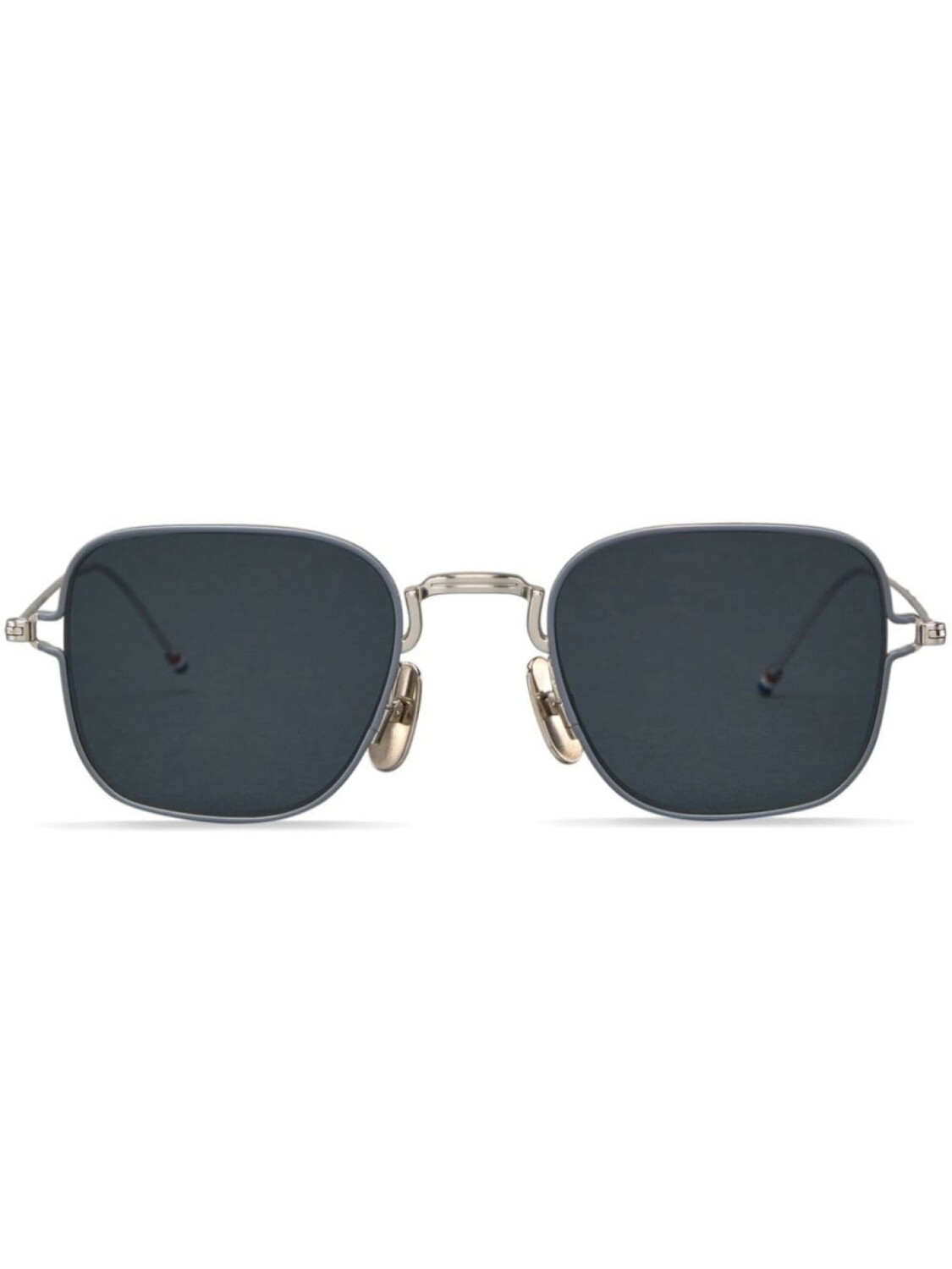 

Thom Browne Eyewear солнцезащитные очки в квадратной оправе, серебристый