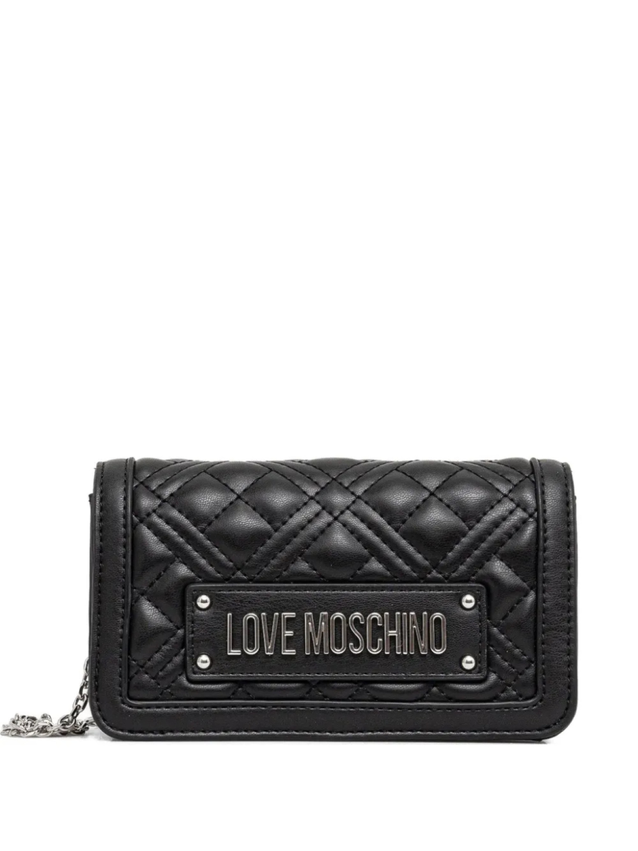 

Стеганая сумка-клатч Love Moschino, черный
