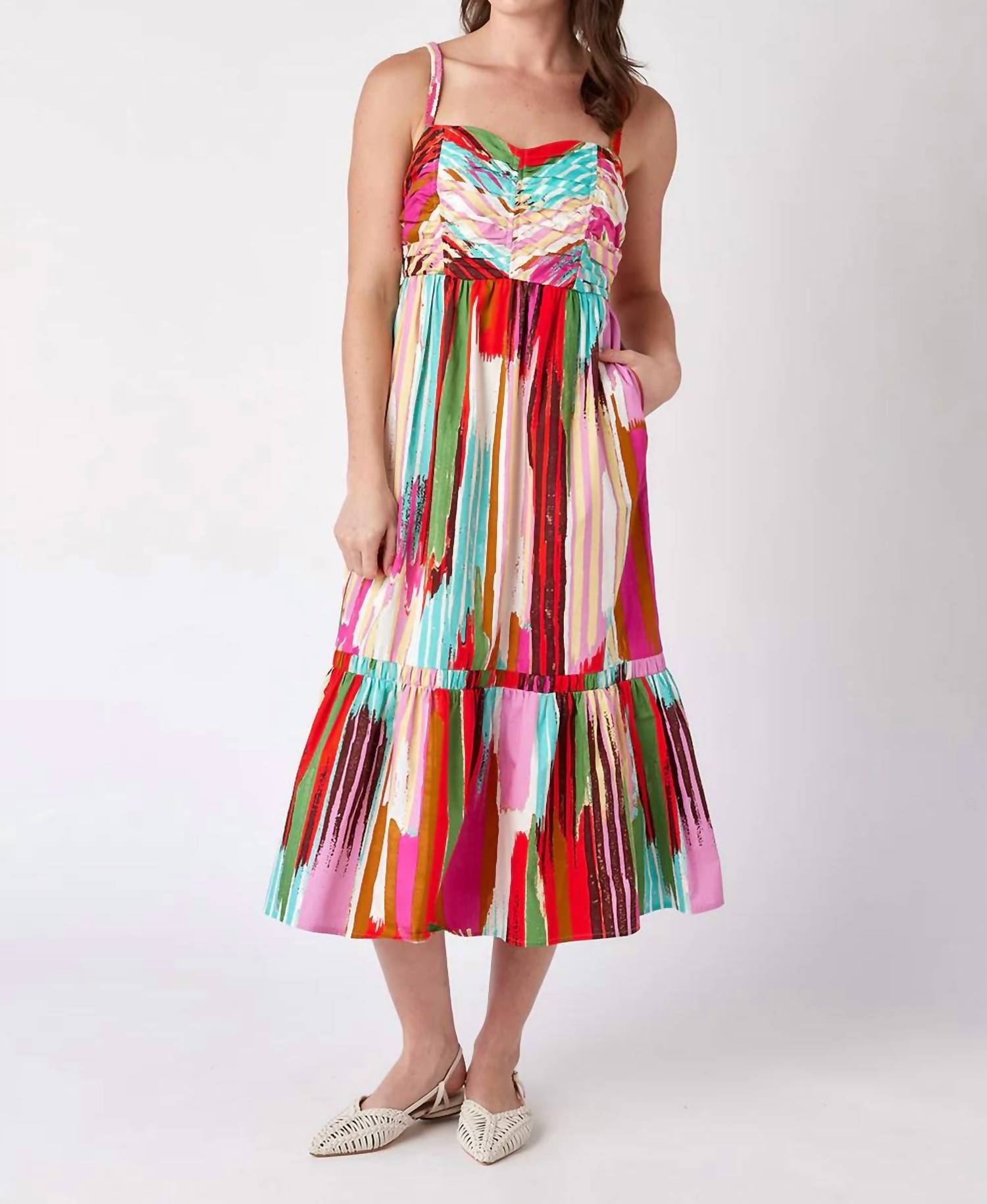 

Платье Penn в винтажном икате Crosby by Mollie Burch, цвет vintage ikat