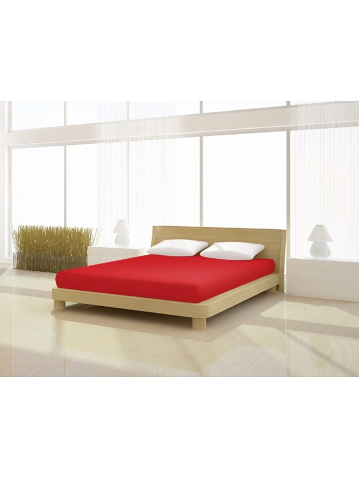

Простыня на подгонке MrSandman Elastan basic 90 100 x 200 220 cm, красный